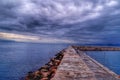 Stormy sky over the Mediterranean sea