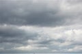 Stormy sky over the Mediterranean Sea in summer. Royalty Free Stock Photo