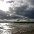 Stormy sky over the Menai Straits Royalty Free Stock Photo