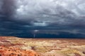 Stormy sky over the Painted Desert near Winslow, Arizona.