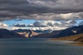 Stormy sky over Tso Moriri lake, India Royalty Free Stock Photo