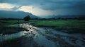 Romantic Monsoon Scenery With Soft Lighting And Photorealistic Details