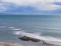 Stormy Spring Seascape at Lyme Bay Dorset Royalty Free Stock Photo