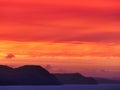 Fiery Dawn Clouds on an April Sunrise over the Jurassic Coast