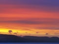 Fiery Dawn Clouds on an April Sunrise over the Jurassic Coast