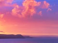 Fiery Dawn Clouds on an April Sunrise over the Jurassic Coast