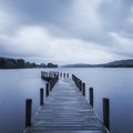 Jetty Lake District England Coniston Water Royalty Free Stock Photo