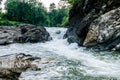 The flow of the mountain river of Eastern Europe