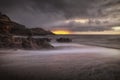 Stormy sunrise at Bracelet Bay Royalty Free Stock Photo