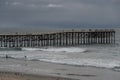 Stormy sunset at Crystal Pier, Pacific Beach Royalty Free Stock Photo