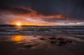 Stormy sunset on the Gulf of Finland