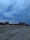 Stormy Sunset in July at Coney Island in Brooklyn, New York, NY. Royalty Free Stock Photo