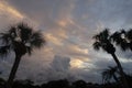 Stormy sunset over the lake in Florida Royalty Free Stock Photo