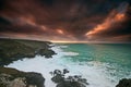 Stormy Sunset over Levant West Royalty Free Stock Photo