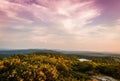 Stormy sunset over the mountains at High Point State Park, the top of NJ Royalty Free Stock Photo