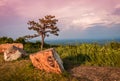 Stormy sunset over the mountains at High Point State Park, the top of NJ Royalty Free Stock Photo