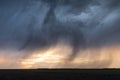 Stormy sunset sky with virga and dramatic clouds Royalty Free Stock Photo