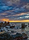 Stormy sunset at Wailea Beach Royalty Free Stock Photo