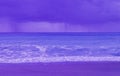 Stormy Water in the Ocean. View of the Waves and Cloudy Sky Before a Thunderstorm and Storm. Beautiful Tropical Skyline. Rest on Royalty Free Stock Photo
