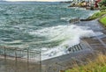 Stormy Waterfront Steps 2 Royalty Free Stock Photo