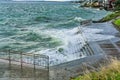 Stormy Waterfront Steps Royalty Free Stock Photo