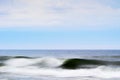 Stormy waves of the Baltic sea. Seascape with waves blurred by long exposure. Royalty Free Stock Photo