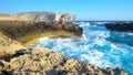 The seascape of San Lawrenz coastline, Malta