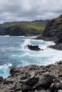 Stormy Waves Crashing on Maui Coast