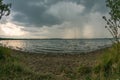 Stormy weather above the Cospudener Lake near Leipzig