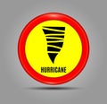 Stormy Weather Ahead Sign Board, Hurricane indication. Graphic banner of hurricane warning. Icon, sign, symbol, indication of the Royalty Free Stock Photo