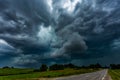 Stormy weather with intense rain, summer storm