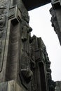 Stormy weather and monument of Georgian History on Tbilisi Sea shore