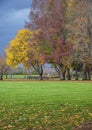 Public park in a stormy weather Oregon state