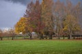 Public park in a stormy weather Oregon state