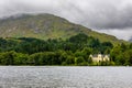 Stormy weather and rain on the shores of a Scottish Loch (Loch Shiel, Highlands