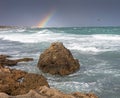 Stormy Weather and a Rainbow Royalty Free Stock Photo