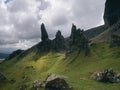 Storr landscape, isle of Skye, Scotland Royalty Free Stock Photo
