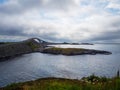 Storseisundbrua bridge a famous bridge on the Norwegian Atlantic road, used in many movies Royalty Free Stock Photo