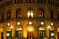 Stortinget at night