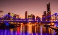 The Story Bridge and Brisbane CBD Royalty Free Stock Photo