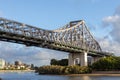 The Story bridge crossing over the Brisbane river on a sunny day in Brisbane City Queensland on January 31st 2021 Royalty Free Stock Photo