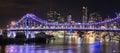 Story Bridge on New Years Eve 2016 in Brisbane Royalty Free Stock Photo