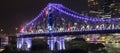 Story Bridge on New Years Eve 2016 in Brisbane Royalty Free Stock Photo