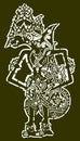 Vector design of the Javanese puppet character Gatot Kaca. For Plasma Cutting