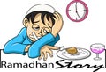 The story in the month of ramadhan, can`t eat and drink before it`s time