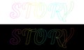 story neon light modern word Royalty Free Stock Photo