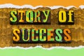 Story success personal career achievement development inspiration growth Royalty Free Stock Photo