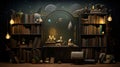 Story Themed magical designer bookshelf for a cozy home or bookstore corners