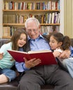 Story time with grandpa Royalty Free Stock Photo