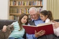 Story time with grandpa Royalty Free Stock Photo